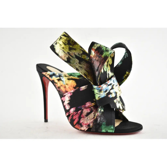 Christian Louboutin Samouraissa 100 Black Backless Sandal Mule Heel Pump 36.5 - Picture 4 of 10